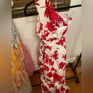 ABERCROMBIE and FITCH- Floral Red and White Women's Dress